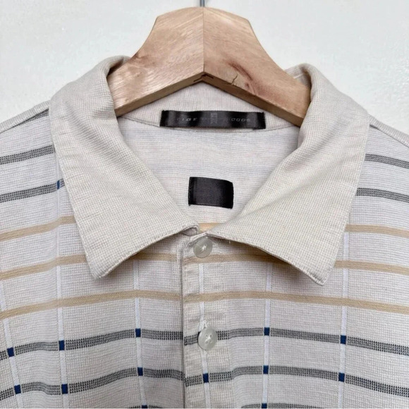 Tiger Woods Mens XL Stripes Cotton Short Sleeve Polo Golf Shirt - Picture 7 of 12